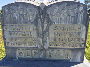 Hoffman Headstone, College City Cemetery